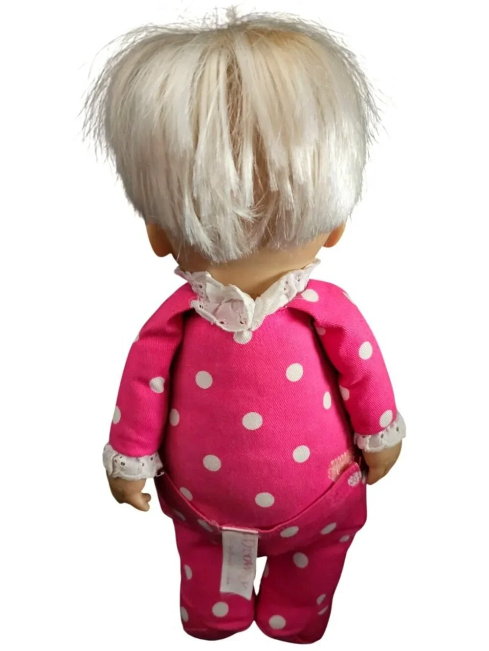 Vintage Mattel Drowsy Doll Classic Collection Pink Polka Dot Pajamas 14” Blonde